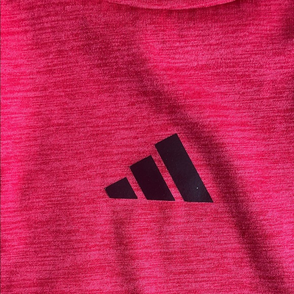 Adidas Kids Vibrant Red Tee - Picture 2 of 4
